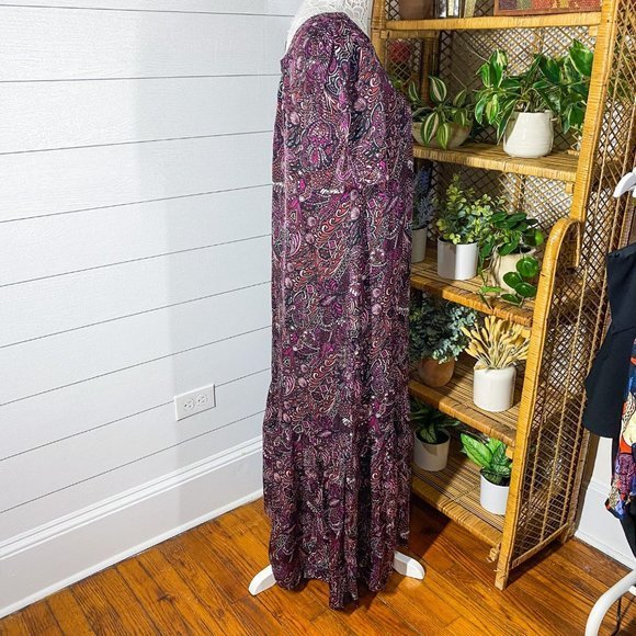 NWT Anthropologie Lisabetta Maxi Dress Purple Paisley Extra Small XS - Picture 10 of 14